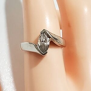 Solid 925 Sterling 1 Ct Marquise CZ Ring